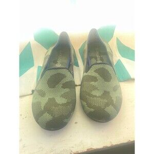 Rothy's The Loafer kids Size 4 Olive Camo Green Round Toe Flat Shoes RETIRED